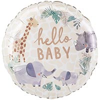 Шарик 45см HELLO BABY Жираф Слон Носорог