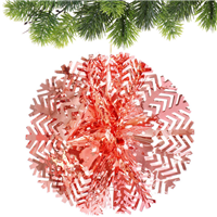 Украшение Снежный Шар розов-золото 30см