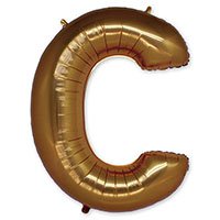 Шар БУКВА "С", 101см Gold