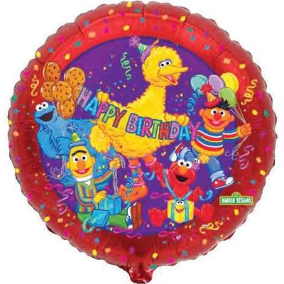 Happy Birthday Шарик 45см Happy Birthday Улица Сезам 1202-1918