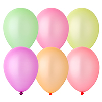 Шарик 25см, ассорти из неоновых цветов