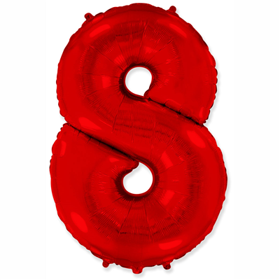 Шарик цифра "8", 40" Red