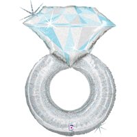 Шар фигура Кольцо с бриллиантом голограф
