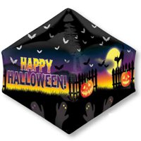 Шар 3D циркон 45см Привидения