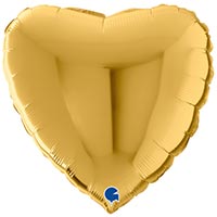 Шар сердце 56см Металлик Gold 5