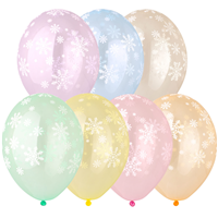 Шары прозрачные 36см Снежинки нежные