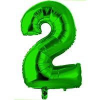 Шар цифра "2", 66см Green