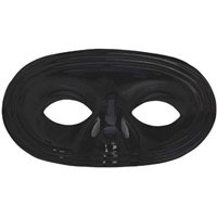 Полумаска пластик черная