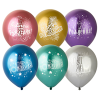 Шары хром 30см С ДР Салют, В.Затея