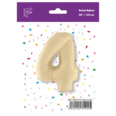 Ф ЦИФРА 4  40" Сатин Cream