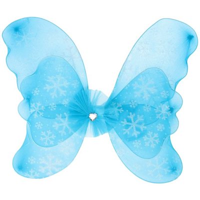 Крылья Бабочки голубые снежинки