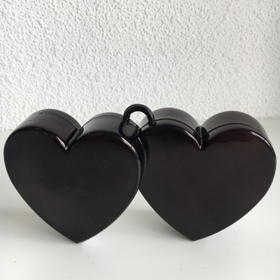 Грузик для шаров Два сердца, черный