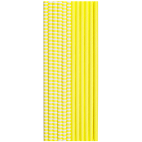 Трубочки для коктейля Пастель желтая