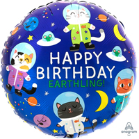 Шар 45см HBirthday Кошки-космонавты