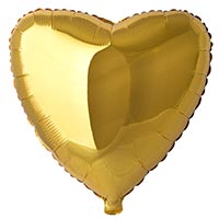 Шарик 23см сердце Gold