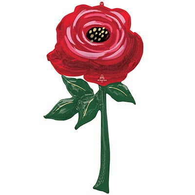 Шар фигура Цветок Роза красная