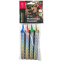 Свечи фонтаны ЦВЕТНОЕ пламя 10см, 4шт