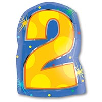 Шар фигура цифра "2", 53см