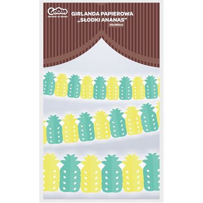 Гирлянда бум Ананасы желто-зелен 360см