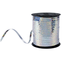 Лента голографическая серебряная Затея