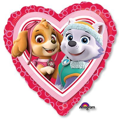 Шар 45см Щенячий патруль сердце