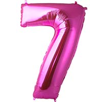 Шар цифра "7", 101см Pink