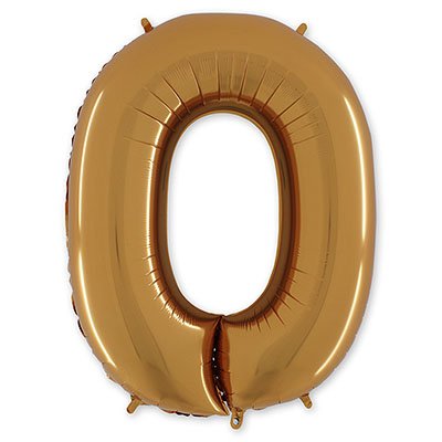 Шарики из фольги Шар БУКВА "О", 101см Gold