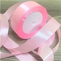 Лента атлас 25ммх23м светло-розовая