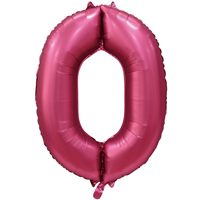Шар цифра "0", 101см Сатин Pomegranate