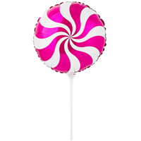 Шар мини фигура Конфета розовая