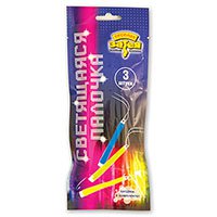 Светящаяся палочка 15 см со шнурком,3 шт