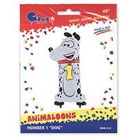 Шар цифра "1", 91см Далматин