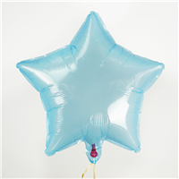 Шар 18" Звезда кристалл light blue