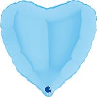 Шар СЕРДЦЕ 45см Пастель Matte Blue