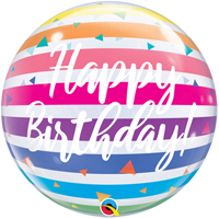 Шар BUBBLE 56см HB Радуга Омбре Полосы