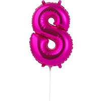 Шар цифра "8", 40см Fuchsia под воздух