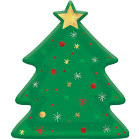 Тарелки фигурные Елка новогодняя, 8 штук