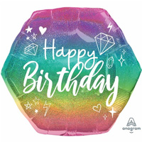 Шар фигура HB Радуга омбре голография