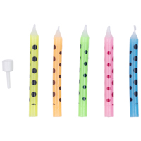 Свечи для торта с подставками Горошек