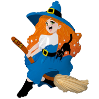 Шар фигура Ведьма на метле