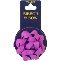 Бант звезда + Лента сатин сиреневый