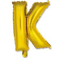 Шар Мини буква "К", 36см Gold