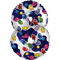 Шар цифра "8", Космонавтики, 81см