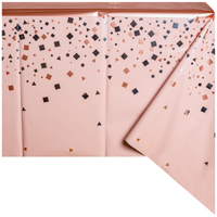 Скатерть Конфетти Party розовая 1,3х1,8м