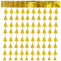 Занавес фольг золотой Елочки 1х2м/G