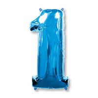 Шарик цифра "1", 101см Blue