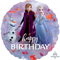 Шар 45см H. Birthday Холодное Сердце II