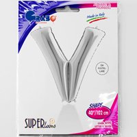 Шар буква V 40" (100 см) Silver