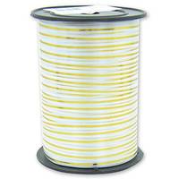 Лента с золотой полосой белая