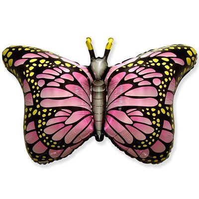 Шарики из фольги Шар фигура Бабочка крылья розовые